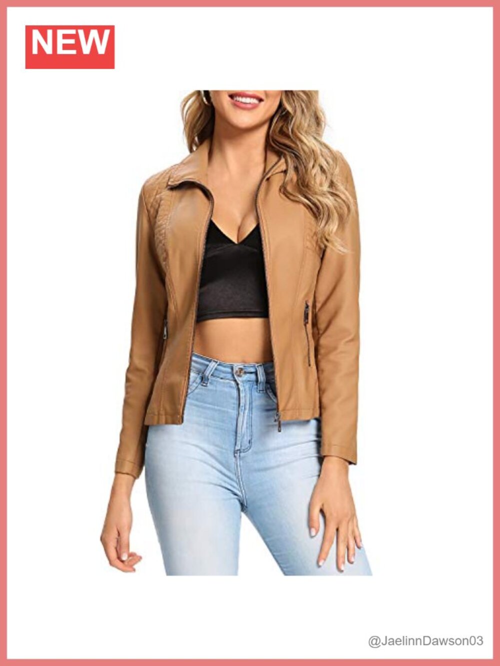 Faux Leather Jacket Quilted Zip Up Suede Aviator Coat Women